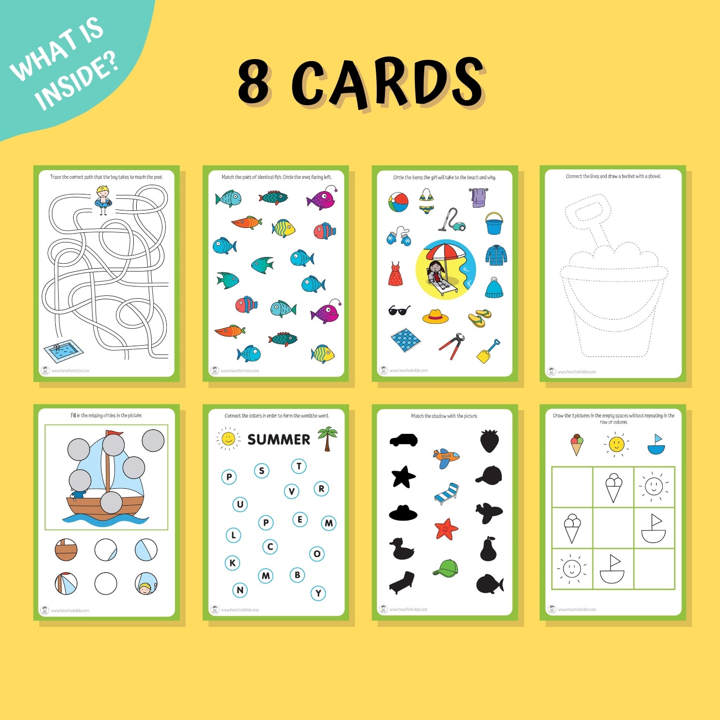 summer flashcards solving