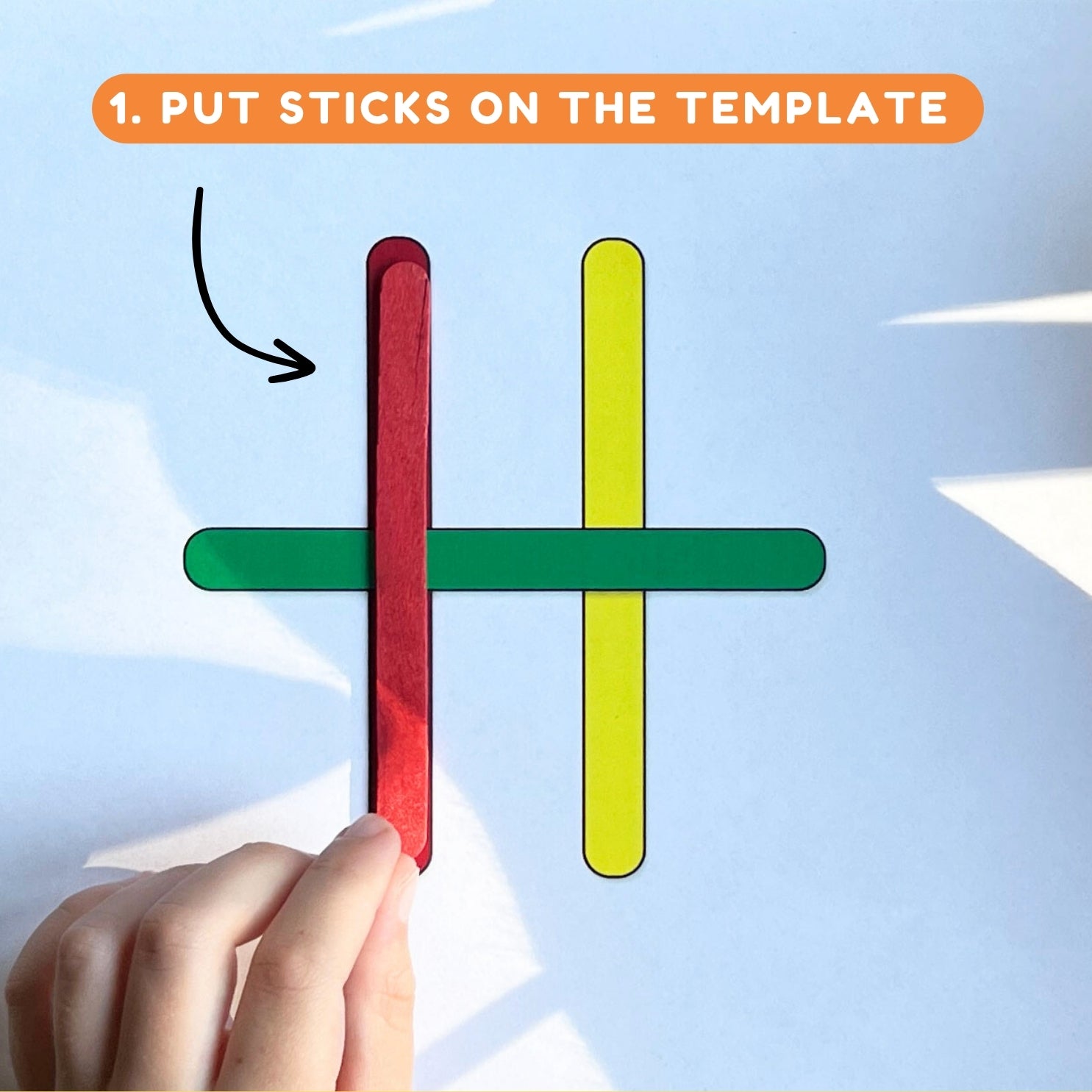 put stick on template