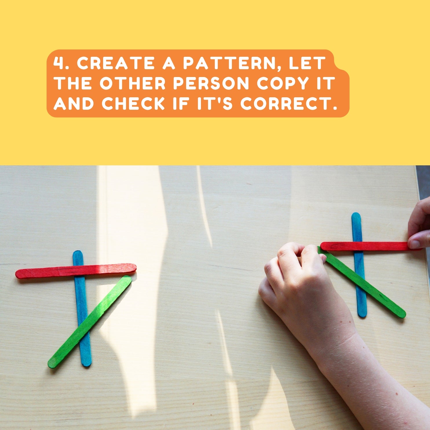 copy pattern with sticks